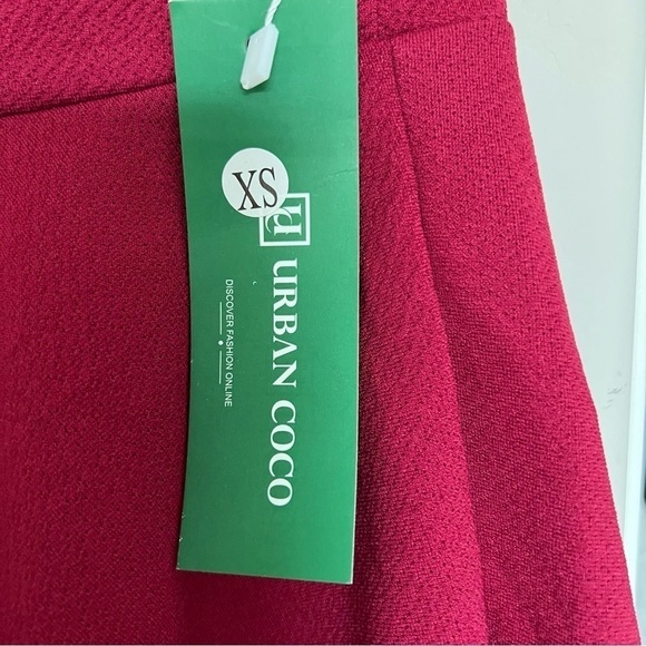 Urban Coco Maroon Velvet Skater Skirt size XS - Picture 3 of 10